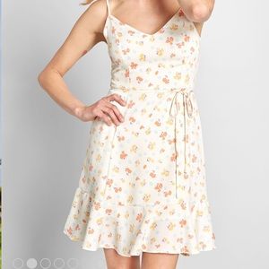 Mini white floral dress